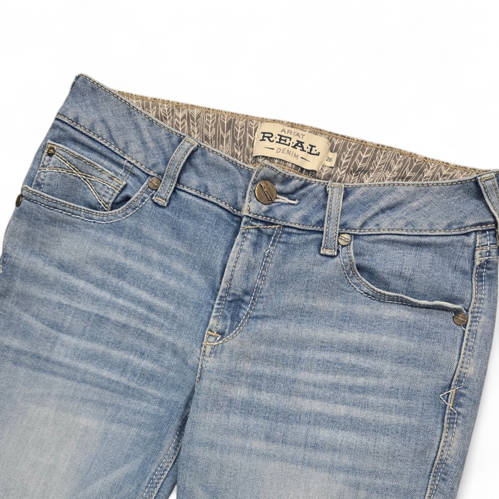 Ariat R.E.A.L. Perfect Rise Arrow Fit Penelope Boot Cut Jean Size 28S ☆ - Picture 2 of 10